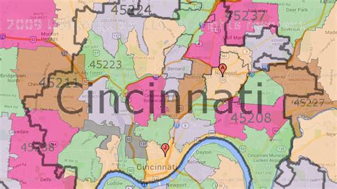 Zip Code Map Cincinnati