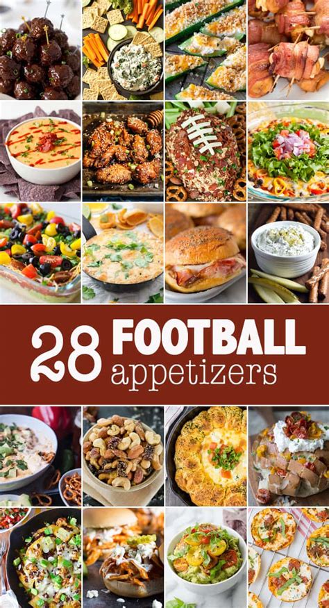 You can't have a game day without game day recipes so here is 4 of our favorites to satisfy the gridiron gang. 28 Football Appetizers - The Cookie Rookie