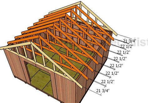 16x16 Gable Shed Roof Plans Howtospecialist How To Build Step By