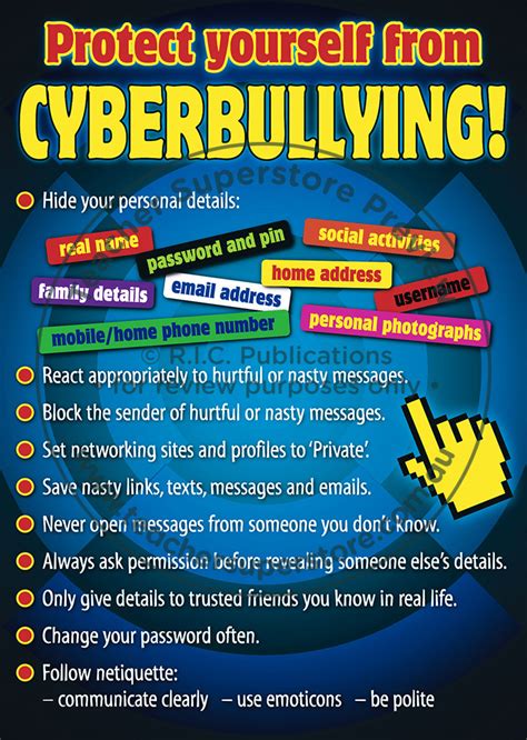Bullying In A Cyber World Poster Ages 8 15 R I C Publications