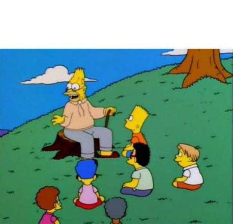 Plantilla En Mis Tiempos Abuelo De Los Simpson Generador De Memes