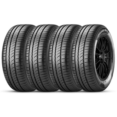 Kit 4 Pneu Pirelli Aro 15 19555r15 85v Cinturato P1 Plus Fortbras