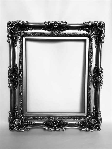 16x20 Silver Steel Frames Baroque Frame Frame For Canvas Etsy