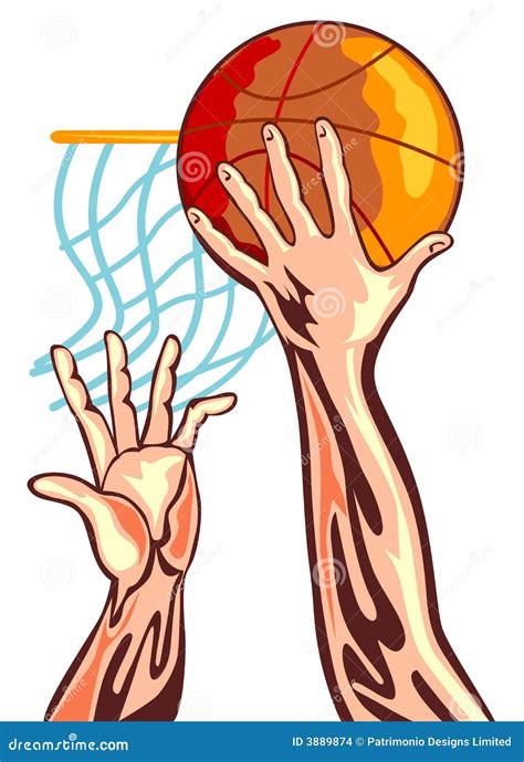 Basketball Hand With Ball Stock Vector Illustration Of Blocking 3889874
