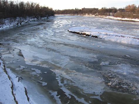 Frozen River Stock Photo Image Of Formation Frozen Winnipeg 376676
