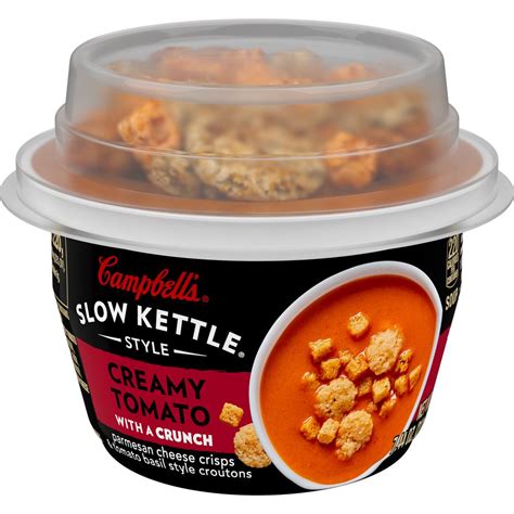 Campbells Slow Kettle Style Creamy Tomato Soup With A Crunch 7 Ounce
