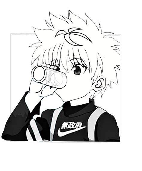 Hunter X Hunter Killua Zoldyuc Drinking Soda Sticker By Fantasy Anime