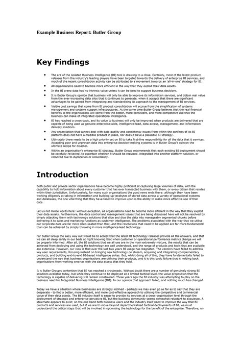 Introduction Template For Report