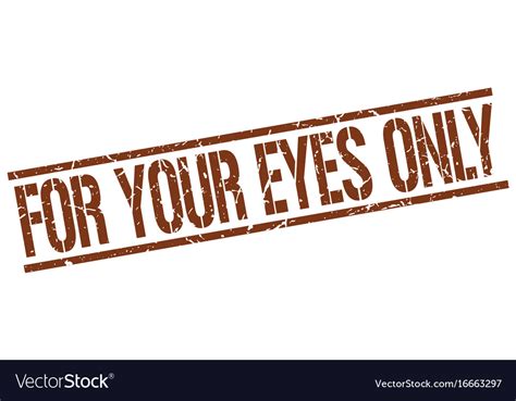 For Your Eyes Only Stamp Royalty Free Vector Image