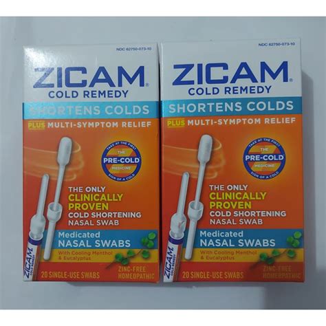 Zicam Cold Remedy Nasal Swabs 20 Swabs Shopee Philippines