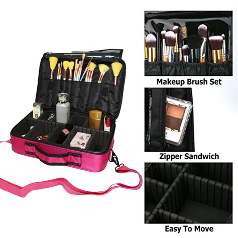 Zimtown Travel Makeup Train Case Makeup Cosmetic Case Organizer