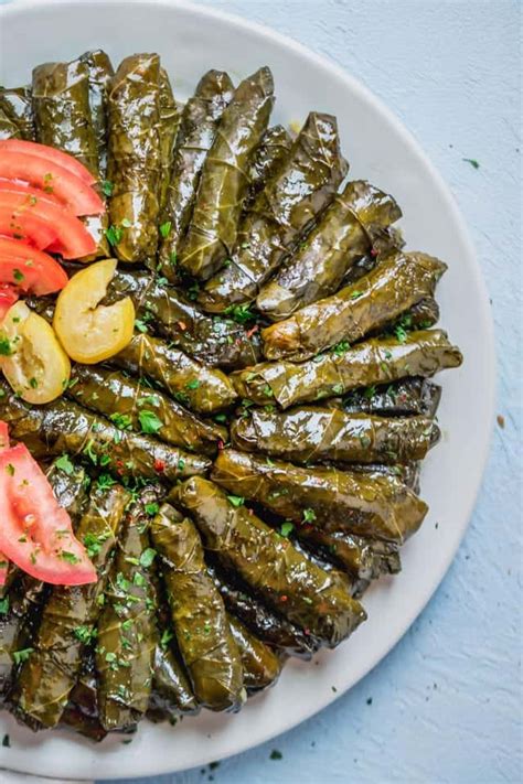 Vegetarian Stuffed Grape Leaves Feelgoodfoodie