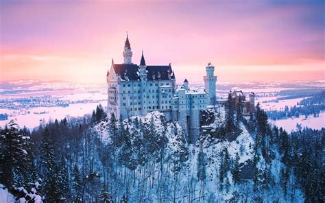 Download 1280x800 Wallpaper Castle Mountainous Landforms Winter