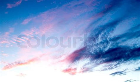 Purple Sunset Sky Stock Image Colourbox