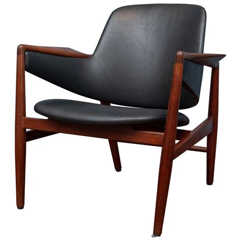Ib Kofod Larsen Rattan Back Lounge Chair For Selig At 1stdibs