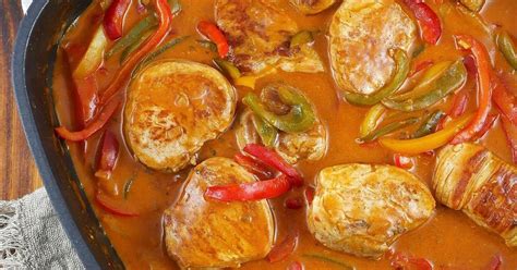Schweinefilet in Paprika -Rahmsoße