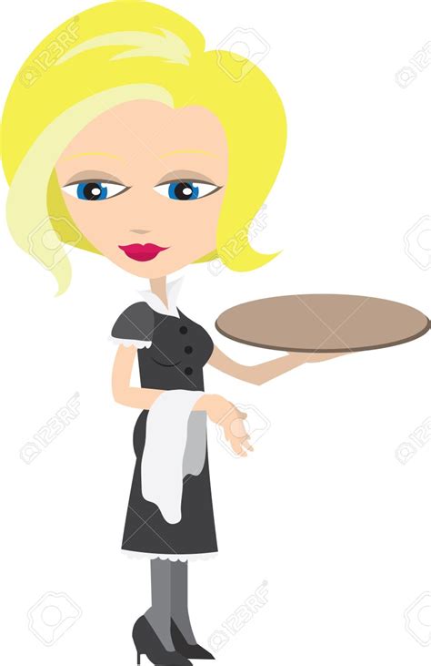 Waitress Holding Food Tray Clipart 20 Free Cliparts Download Images