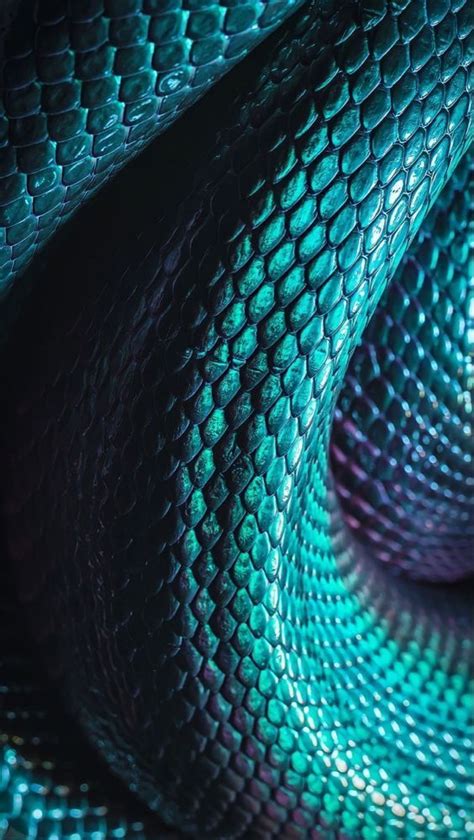 An Abstract Photograph Of Blue And Green Snakes Skin
