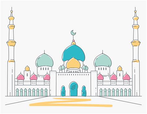 Transparent Mosque Clipart Mosque Cartoon Transparent Background Hd