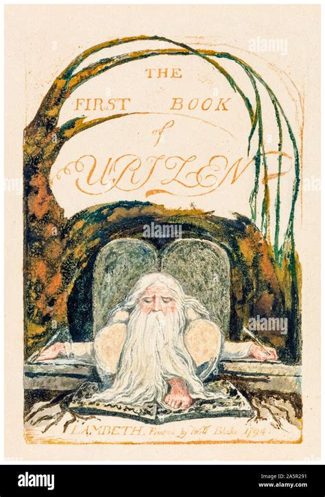 William Blake The First Book Of Urizen Title Page Painting Relief