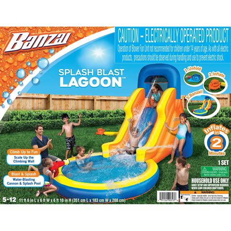 Banzai Inflatable Splash Blast Lagoon Water Park
