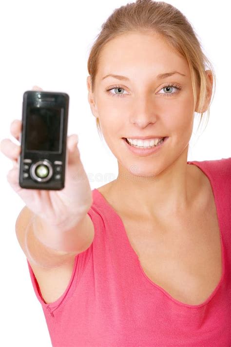 Girl With Mobile Phone Stock Photo Image Of Jacket Message 13112298