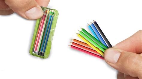 Diy Miniature Colored Pencils Youtube
