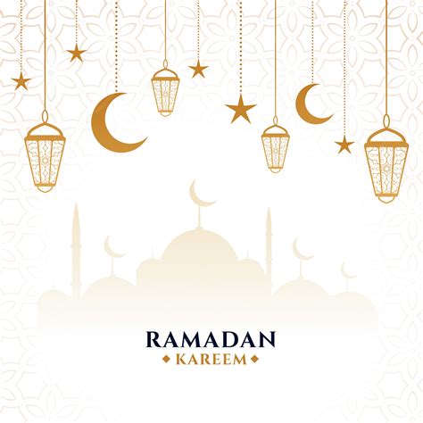 Beautiful Ramadan Background Vector Vector Illustrations For Greeting Cards