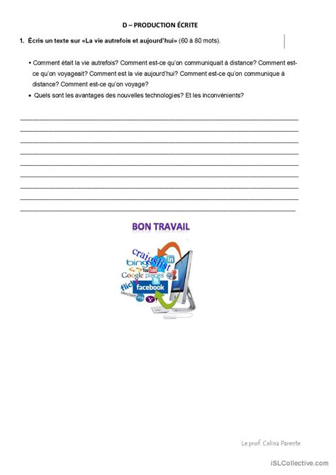 Test compréhension générale de l Français FLE fiches pedagogiques pdf