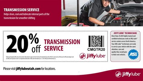 Jiffy Lube Transmission Service Coupon Lube Transmission Service