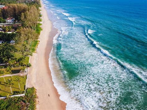 Aerial View Of Na Tai Beach In Phang Nga Stock Image Image Of Beach