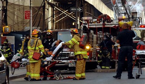 2 Firefighters Are Killed In Blaze At Ground Zero The New York Times