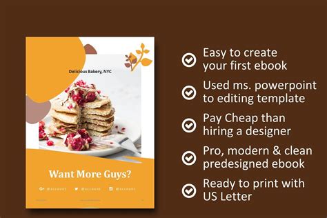 Recipe eBook Template Cookbook | Ebook template, Cookbook template, Ebook template design
