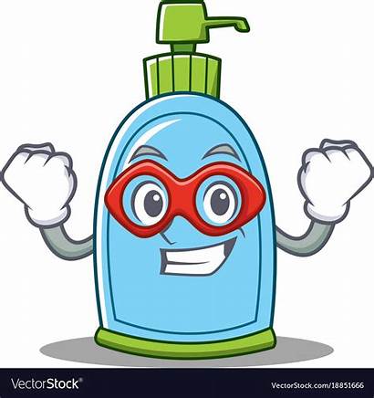 Soap Super Cartoon Hero Liquid Character Vector