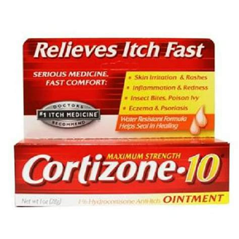 Cortizone 10 Maximum Strength Hydrocortisone Anti Itch Ointment 1 Oz
