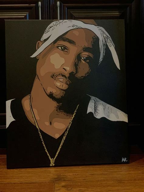 Tupac Acrylic Painting 20 X 24 New In 2020 2pac Art Mini Canvas