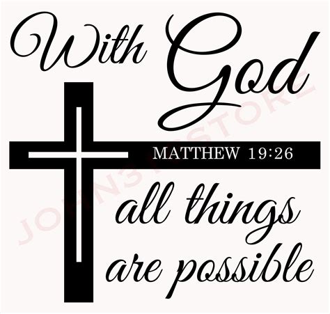 With God All Things Are Possible Png Downloads Christian Png Store