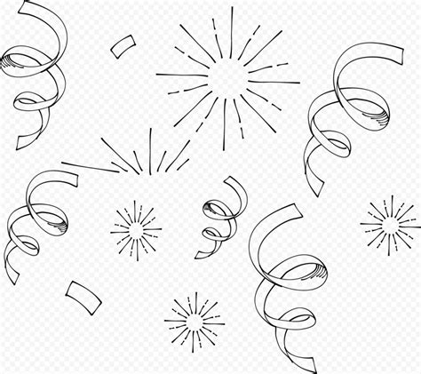 Black Drawing Doodle Confetti Png Citypng