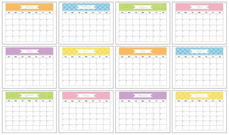 Year Calendar With Space To Write Monthly Calendar Printable