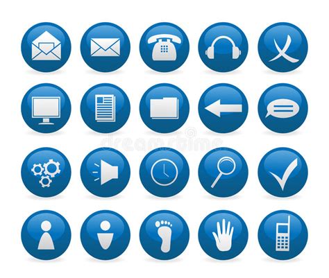 Web Icons Buttons Stock Vector Illustration Of Blue 3972741