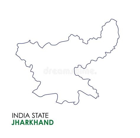 Jharkhand Map Of Indian State Jharkhand Map Vector Illustration Stock