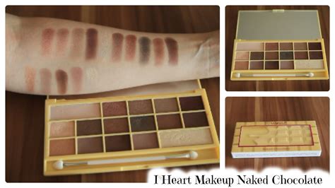 I Heart Makeup Naked Chocolate Review Live Swatches Lorac Unzipped Dupe YouTube