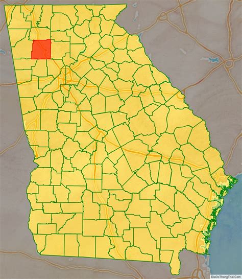 Map Of Bartow County Georgia