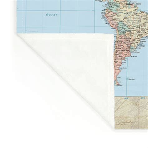 Huge Hi Res Mercator Projection Political World Map Fleece Blanket By