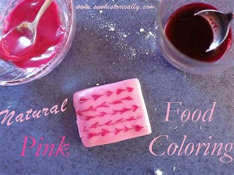 If you have red food coloring, just use less when adding to food. Natural Pink Food Coloring - Sew Historically | Pink foods ...