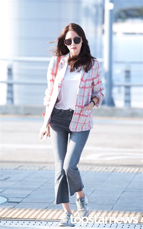 Snsd Yoona Airport Fashion Style Pakaian Kuliah Pakaian Bandara Mode