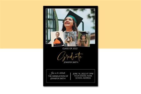 Graduation Announcement Template Psd Graphic By Design Shop · Creative