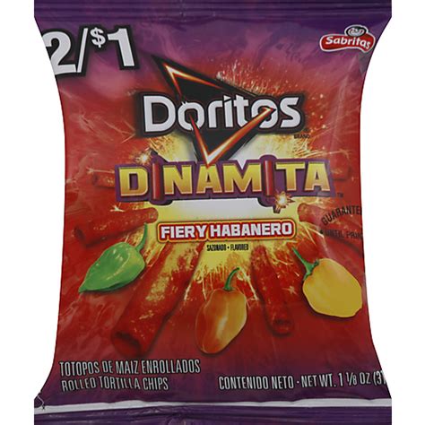 Doritos® Dinamita Fiery Habanero Rolled Tortilla Chips 1125 Oz Bag