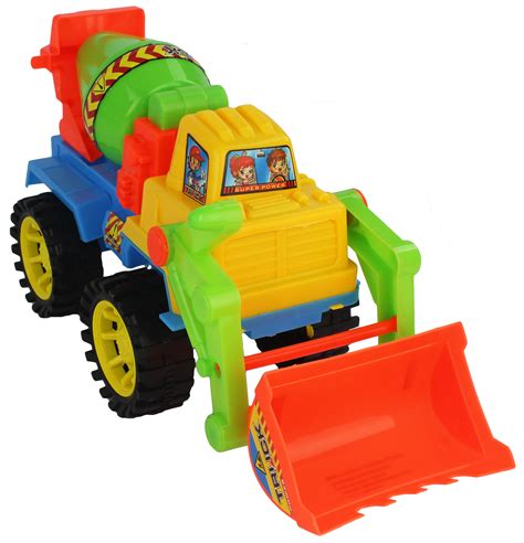 Kids Pretend Play Construction Cement Mixer Toy Vehicle Simply Push