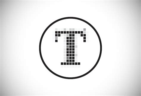 Premium Vector Pixel Letter T Monogram Logo Design